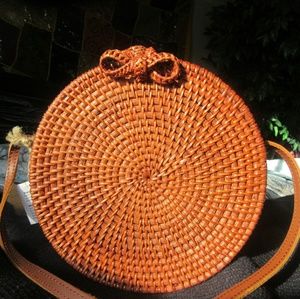 Bohemian Round Rattan Beach Hand Bag